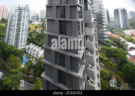 Appartements modernes et chers dans le centre-ville de Singapour Banque D'Images