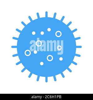 Bactéries uniques dans Slide Vector Glyph icône Illustration de Vecteur
