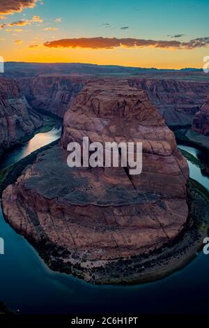 Arizona Horseshoe Bend méandre du fleuve Colorado à Glen Canyon Banque D'Images