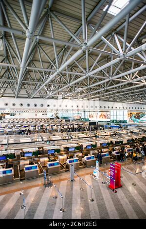 Milan. Italie - 23 mai 2019 : intérieur de l'aéroport de Malpensa. Hall des départs de l'aéroport. Banque D'Images