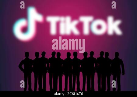 --FILE--dans cette photo non localisée, le logo de TikTok est vu, 7 mai 2017. L'Inde a interdit lundi 59 apps avec des liens chinois, en disant leurs activités fr Banque D'Images