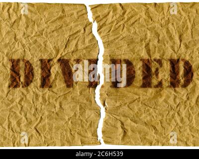 feuille de papier déchirée Banque D'Images