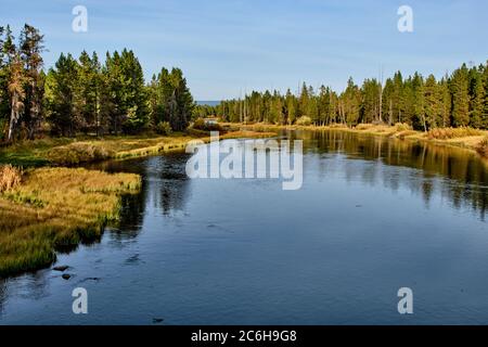 Parc national de Yellowstone - madison River, États-Unis Banque D'Images