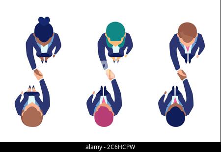 Vecteur de mouvements des professionnels, vue du dessus Illustration de Vecteur