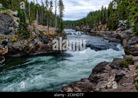 Parc national de Yellowstone - madison River, États-Unis Banque D'Images