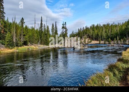 Parc national de Yellowstone - madison River, États-Unis Banque D'Images