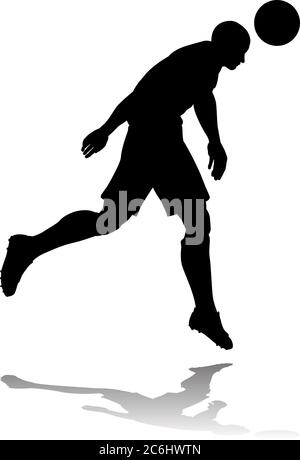 Football Soccer Player Silhouette Illustration de Vecteur