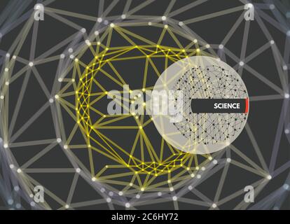 Araignée ou araignée. Résumé Contexte réseau. La structure de connexion. La technologie 3D, style. Illustration vecteur de fer. Illustration de Vecteur