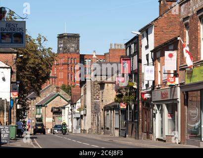 Bâtiments et boutiques à Belper, Derbyshire, Royaume-Uni Banque D'Images