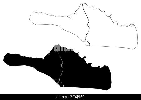 Carrefour City (République d'Haïti, île Hispaniola, département Ouest) carte illustration vectorielle, croquis de la ville de Carrefour carte Illustration de Vecteur