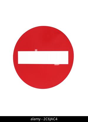 Aucune entrée.Panneau stop.Signal rouge Banque D'Images