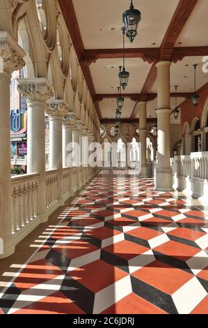 LAS VEGAS, NV -6 JUIN 2020 - vue extérieure sur la journée de Las Vegas, un hôtel de luxe et casino, situé à Las Vegas, Nevada, une réplique de Venise, Banque D'Images