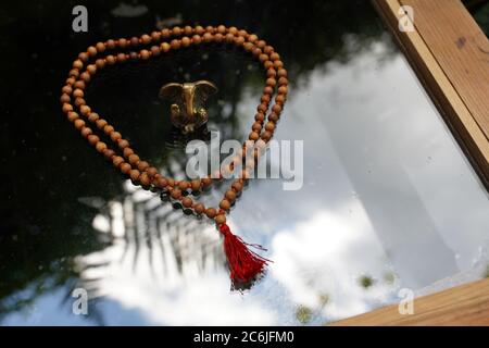 Ganesha deity sur verre Banque D'Images