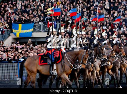 Paris, France 20080127 le Prix d'Amérique est une course d'harnais qui se tient à l'Hippodrome de Vincennes à Paris, France. La course a lieu le dernier dimanche de janvier de chaque année, photo Jeppe Gustafsson Banque D'Images