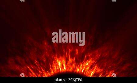 Eclipse Solar Corona flamme abstraite dans l'espace Banque D'Images