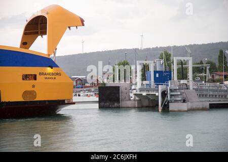 Gränna, Suède 20140726 M / S Braheborg est un ferry en circulation entre Gränna et Visingsö, sur le lac Vättern. Photo Jeppe Gustafsson Banque D'Images