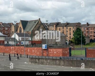 Glasgow, Écosse, Royaume-Uni. 9 juillet 2020 : réaménagement de Lesser Hampden. Banque D'Images