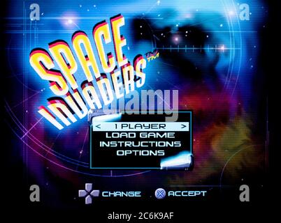 Space Invaders - Sony PlayStation 1 PS1 PSX - usage éditorial uniquement Banque D'Images