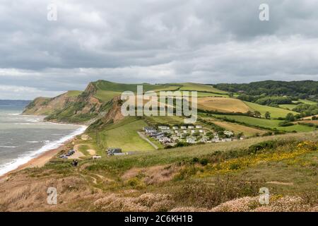 Photo de paysage de Thorncombe Beacon sur la côte jurassique à Dorset Banque D'Images