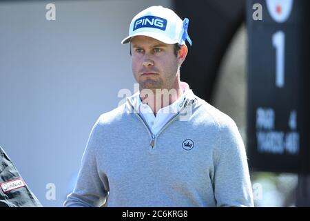 Pro Golfer Harris English en compétition lors des 2020 groupes Arnold Palmer Invitational Third Round au Bay Hill Club Lodge à Orlando, Floride, le jeudi 7 mars 2020. Crédit photo : Marty Jean-Louis Banque D'Images