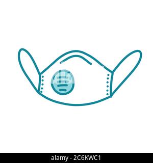 icône de la photo du masque médical, illustration de la couleur vectorielle Illustration de Vecteur