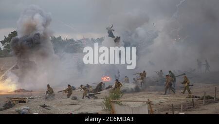 Sébastopol, Crimée, RUSSIE - 17 SEPTEMBRE 2016 : festival militaire-historique en Crimée. Bataille pour Sébastopol Banque D'Images