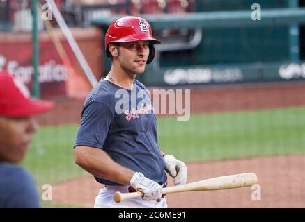 St. Louis, États-Unis. 10 juillet 2020. Les cardinaux de Saint Louis Paul DeJong se prépare à battre au stade Busch pendant le camp d'été de Saint Louis le vendredi 10 juillet 2020. Photo de Bill Greenblatt/UPI crédit: UPI/Alay Live News Banque D'Images