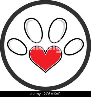 Entourez votre animal de compagnie et votre amour Illustration de Vecteur