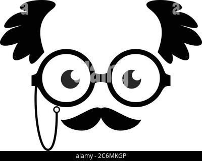 Professeur geek et génie Illustration de Vecteur