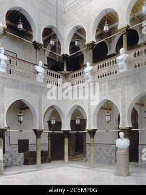 Intérieur du palais du gouverneur, Alger, Algérie ca. 1899 Banque D'Images