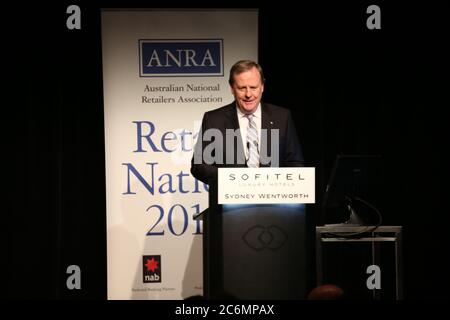 L'honorable Peter Costello AC donne le discours-programme du sixième déjeuner de la nation Retail au Sofitel Wentworth, Sydney. Banque D'Images