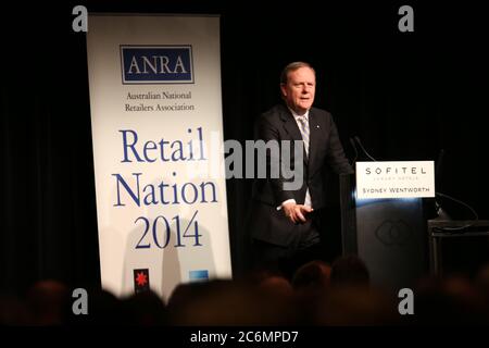 L'honorable Peter Costello AC donne le discours-programme du sixième déjeuner de la nation Retail au Sofitel Wentworth, Sydney. Banque D'Images