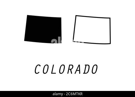 Carte du Colorado illustration vectorielle de l'état américain Illustration de Vecteur