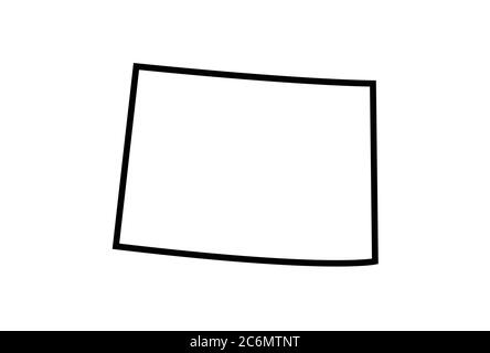 Carte du Colorado illustration vectorielle de l'état américain Illustration de Vecteur