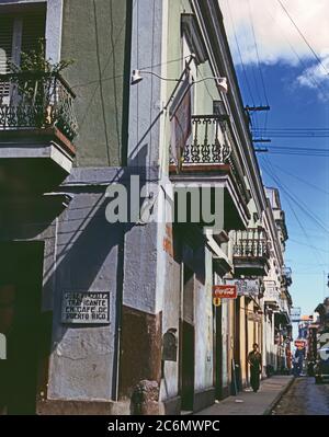 Dans la rue San Juan, Puerto Rico Décembre 1941 Banque D'Images