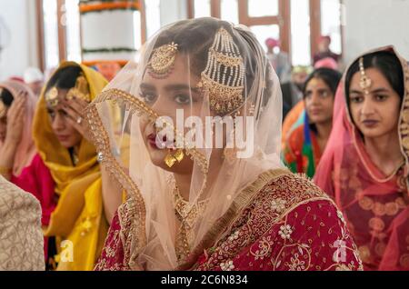 La mariée Sikh mariage Punjab Inde Banque D'Images