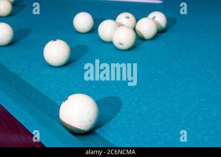 Boules blanches de billard - jeu de billard, concurrence Banque D'Images