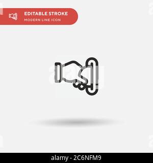 Insérer une pièce icône de vecteur simple. Modèle de conception de symbole d'illustration pour l'élément d'interface utilisateur Web mobile. Pictogramme moderne de couleur parfaite sur contour modifiable. En se Illustration de Vecteur