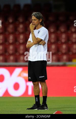 Filippo Inzaghi entraîneur de Benevento, pendant le match du championnat italien de football série B entre Benevento / Venise résultat final 1-1, jeu pl Banque D'Images