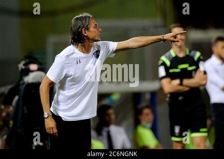 Filippo Inzaghi entraîneur de Benevento, pendant le match du championnat italien de football série B entre Benevento / Venise résultat final 1-1, jeu pl Banque D'Images