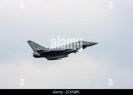 Eurofighter Typhoon F2 Royal Air Force au salon de l'aéronautique de Biggin Hill Banque D'Images