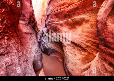 Hidden Slot Canyon dans la terre de Grand Staircase Escalante National Monument, Utah, États-Unis Banque D'Images