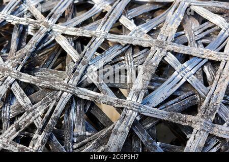 Texture d'une construction en maille de caoutchouc Banque D'Images