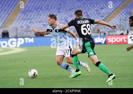 Rome, Italie. 11 juillet 2020. Ciro immobile en action pendant le match Serie A TIM entre SS Lazio et US Sassuolo le 11 2020 juillet à Rome (Italie) au stade Olimpico photo LPS/MARCO IORIO/LM crédit: Marco Iorio/LPS/ZUMA Wire/Alamy Live News Banque D'Images