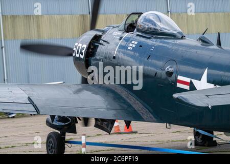 North Weald Airfield: Douglas A-1D Skyraider (AD-4NA) C/N 7722 Banque D'Images