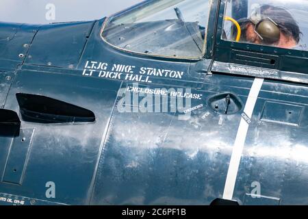 North Weald Airfield: Douglas A-1D Skyraider (AD-4NA) C/N 7722 Banque D'Images