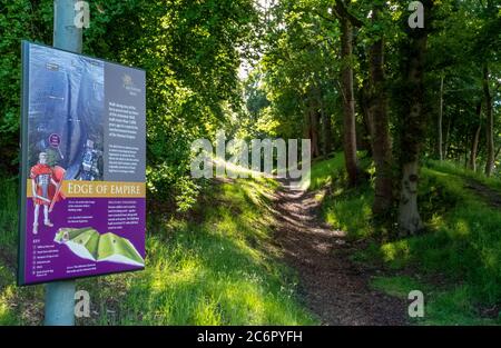 Antonine Wall près de Watling Lodge, Tamfourhill Road, Falkirk, Écosse. Banque D'Images