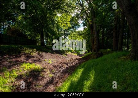 Antonine Wall près de Watling Lodge, Tamfourhill Road, Falkirk, Écosse. Banque D'Images