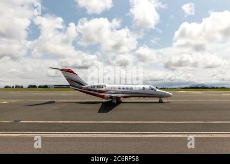 Cessna 525B CitationJet CJ3 jet privé à l'aéroport de Biarritz. Banque D'Images