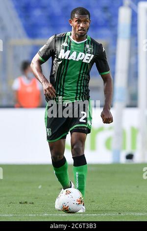 Rome, Italie. 11 juillet 2020. Marlon de Sassuolo pendant la série UN match entre Latium et Sassuolo au Stadio Olimpico, Rome, Italie, le 11 juillet 2020. Photo de Giuseppe Maffia. Crédit : UK Sports pics Ltd/Alay Live News Banque D'Images